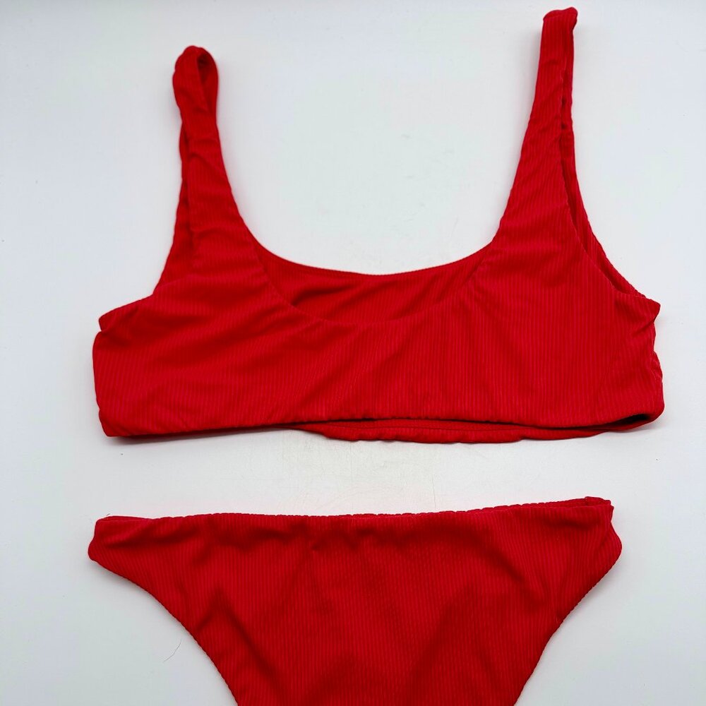 Mikoh 2 Piece in Red Ribbed
